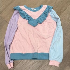 Karlie Pastel Ruffle Sweatshirt
